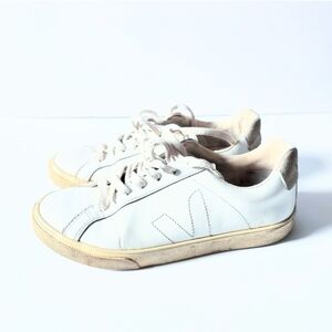 Veja Esplar White Leather Sneakers, Women's US Size 6